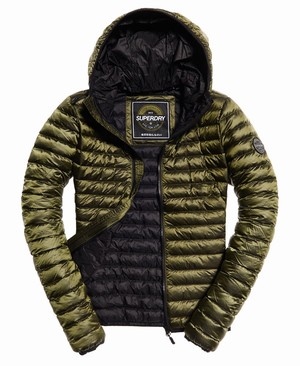 Superdry Core Down Hooded Női Kabát Khaki | QWXJP3045